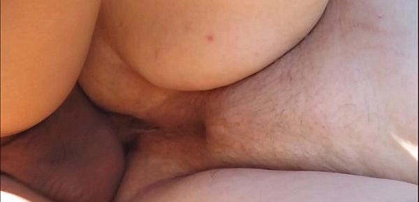  Hot wife get her fat pussy fucked all different ways and filled full of cum